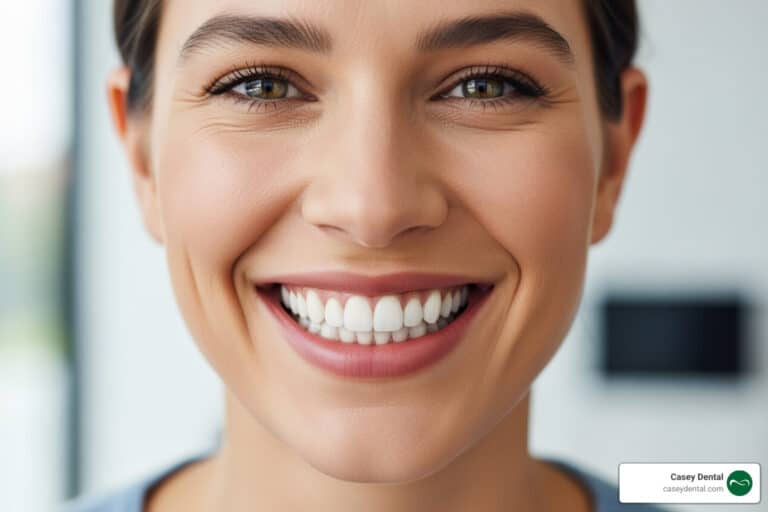Invisalign clear aligners person with confident straight white smile